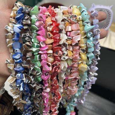 1 streng, natuurlijke zeewater schelpkralen, geometrische stijl handgemaakte onregelmatige kralen voor sieraden maken DIY ketting, armband enkelband accessoires 38cm