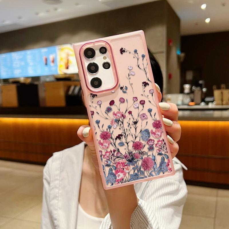 Japanese Cherry Blossom Pink Tree Clear Case For IPhone 15 14 13 12 11 Pro Max Gift For Women, Liquid Silicone Cover 7 8 Plus XR XS SE