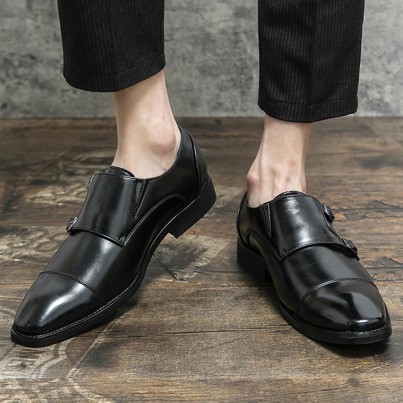 Fashion Business Men's Leather Shoes Classic Gentleman Fashion Minimalist Style  Leisure Party Formal Office Groom's Wedding Shoes Hot