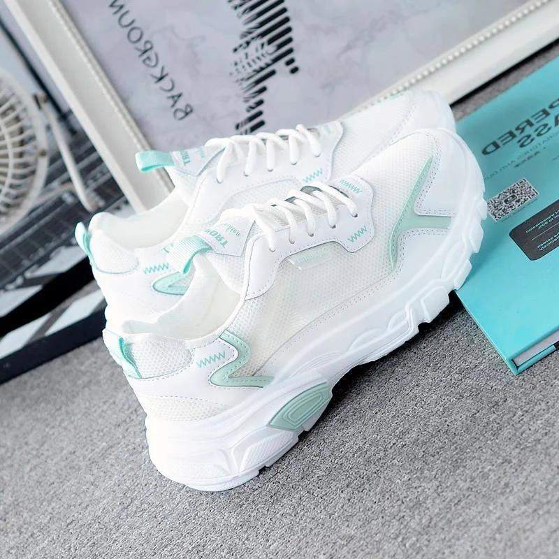 Comemore Sneakers Woman Summer 2025 Women's Breathable New Student Mesh White Women Sports Shoes Platform Sneaker Female Tennis