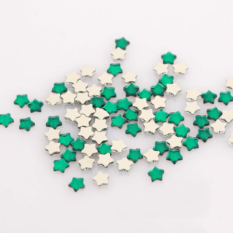 Diy Nail Art Sticker Flat Back Crystal Rhinestones Star Shape Craft Shiny Embellishment Phone Case Decorative Glue-on CZ Diamond