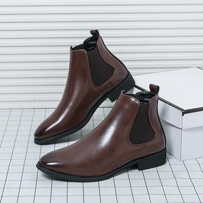 Bottes en cuir pour hommes automne nouveau bottines pour hommes mode commerce extérieur grande taille chaussures en cuir Chelsea britanniques bottes Martin