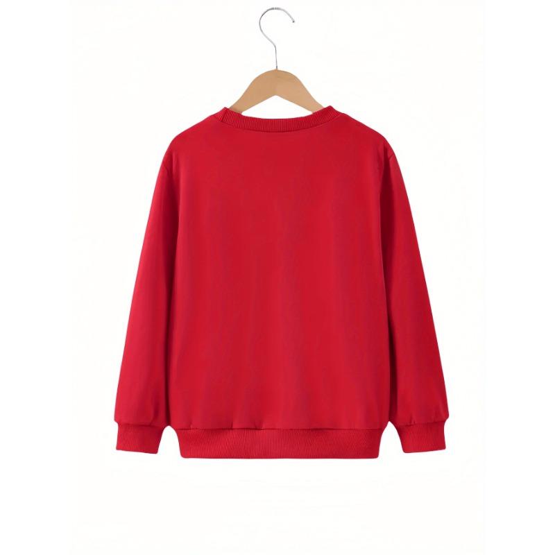 European Sizes Girls' Round Neck Fashion Sweatshirt.