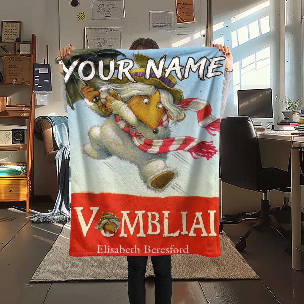 1PC Custom Name The Wombles Patterned Flannel Blanket Suitable For All Seasons for Home Decor Warmth and Comfort Gifts Holiday Present