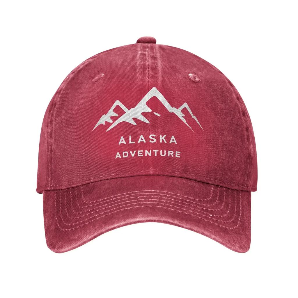Summer Alaska Baseball Cap Sun Adventure High Quality Print Washed Hip Hop Hats Couple Women Vintage Hiking Fishing Snapback Cap