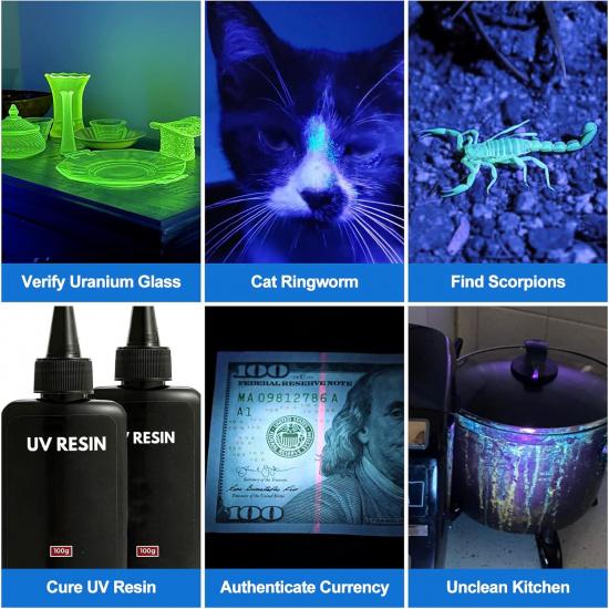 Vansky X7 Pro 365nm UV Light Blacklight Flashlights: LED Black Light Flashlite Professional Ultraviolet Flashlight Pet Urine Detector for Dog Cat,