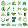 T01040669 Clearance 100 Sheets Of Green Mix And Match Small Fresh Stickers S Wind Series