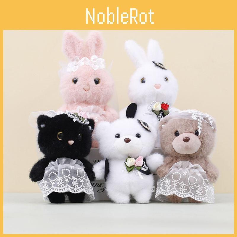 Wedding Cute Bear Plush Pendant Plush Keychain With Short Plush For Ideas Gift