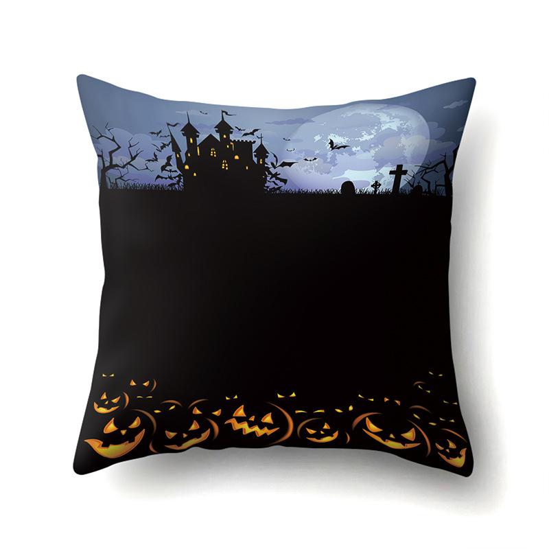 Halloween Pillowcase Car Waist Pillow Pumpkin Sofa Cushion Cover Office Home Living Room Pillowcase