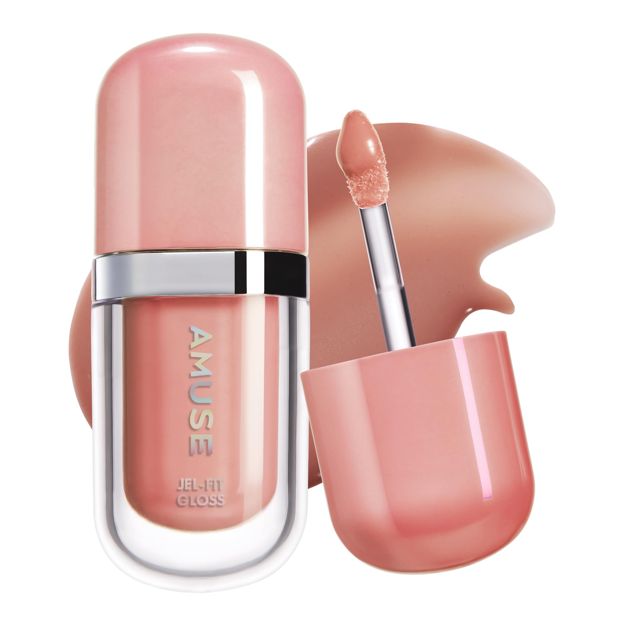 AMUSE Gel Fit Gloss Beige Vanilla Gloss colors Autovanilla Lip Glossy Plump and Plumping Moisturizing Lip Korean Cosmetics #01 (12 total) Gloss, Lips,