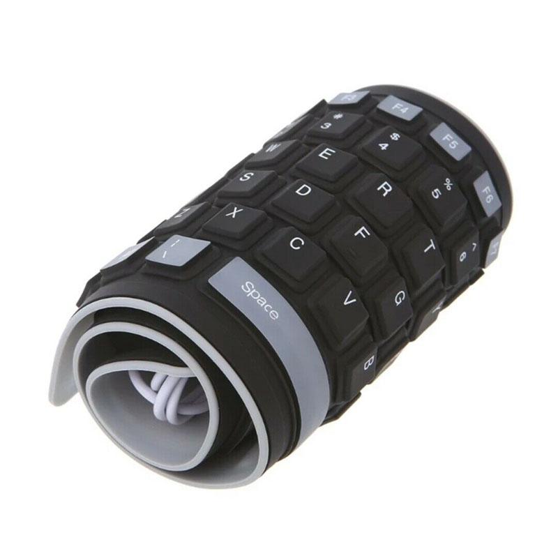103 Keys Portable USB Keyboard Flexible Waterproof Soft Color Silicone Gaming Keyboard Tablet Foldable Laptop Computer Keyboard
