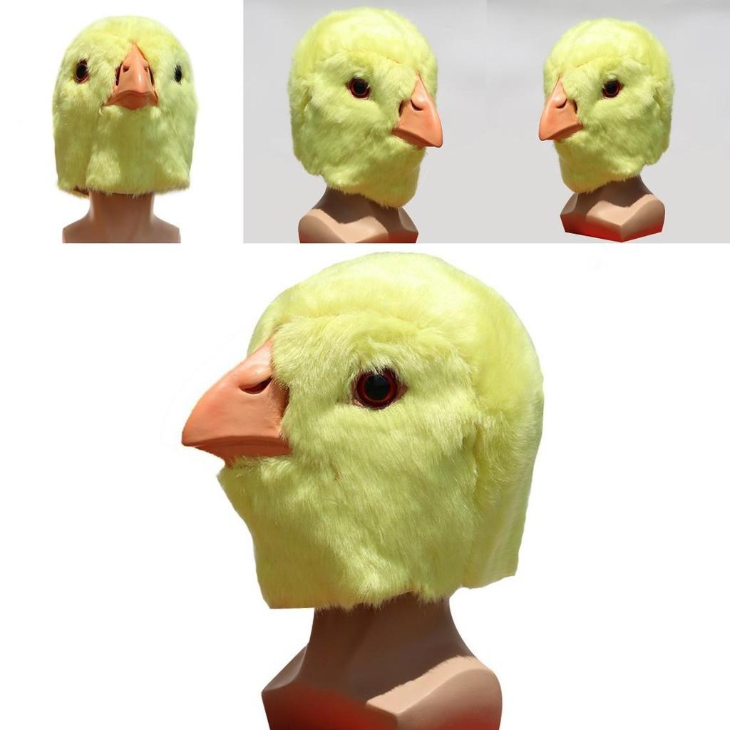 Latexová maska kuřátka se zábavným designem pro Halloweenskou kostýmovou párty a DIY cosplay