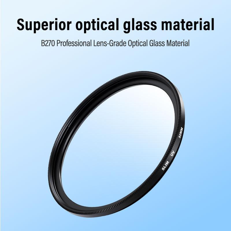 UV Filter Ultra-Thin High Transmittance Lens Filter 49/52/55/58/67/72/77/82mm Mirrorless Camera Protective Lens for Canon, Nikon