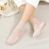 Socks Women's Lolita Lace Fashion Transparent Invisible Thin Cotton Non-Slip Short Ankle Black White Print Ruffles Boat Sock