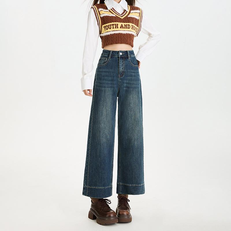 Damen Bestickte Stretch Straight-Leg Jeans - Herbst/Winter Hot Style, Figurformend für Birnenform, Kollektion 2025