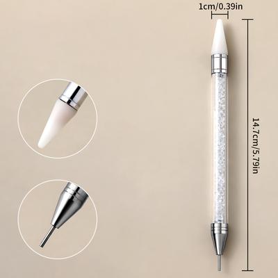 Double Headed Nail Art Pen Nail Picker Wax Pen Gel Uv Brush Diy Manicure Nail Art Tools Silicone Head Carving Pen