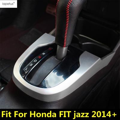 Pour Honda FIT Jazz 2014 - Panneau de décoration de cadre de levier de vitesses de commande centrale Garniture Accessoires ABS Fibre de Carbone Intérieur