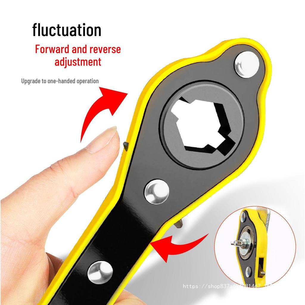 Portable Double-Sided Car Jack and Tire Wrench Set