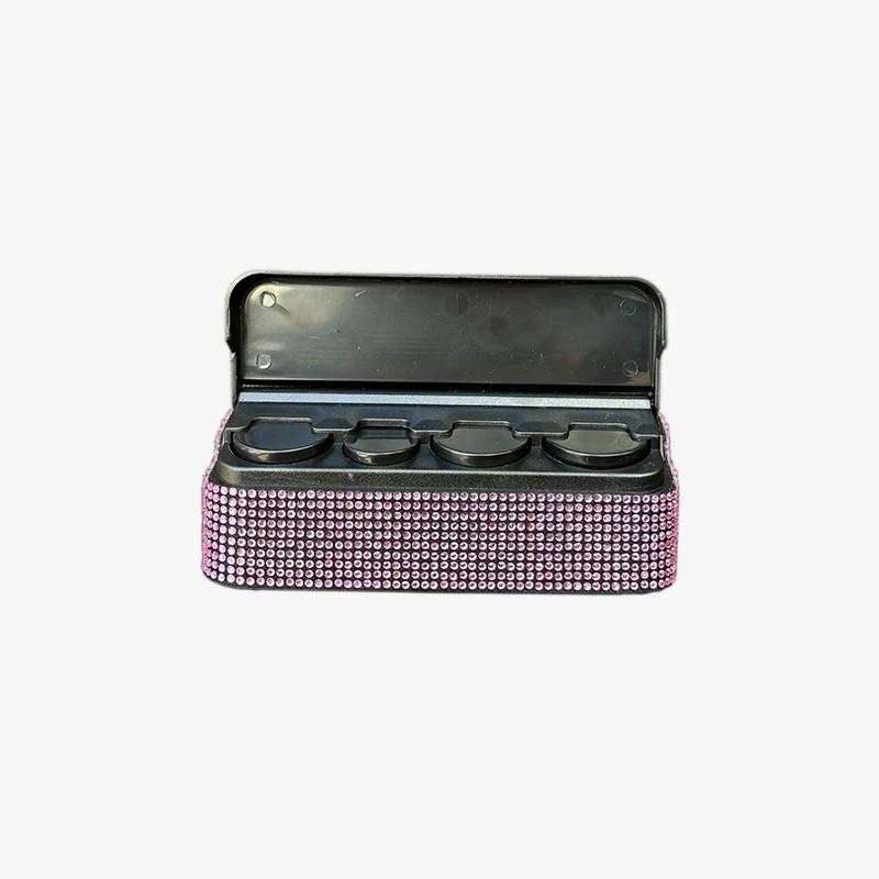 New Diamond-Studded Car Coin Holder - Creative Anti-Slip Mini Money Box