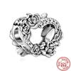 925 Silver Love Collection Beaded Pendant Charm Accessory Bracelet Women 'S Diy Jewelry