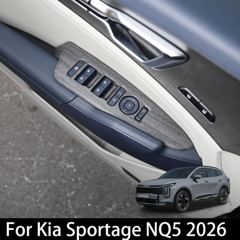 For Kia Sportage NQ5 Car Tuning 4PCS Window Lift Switch Button Frame Trim Cover Automotive Interior Accessories LHD