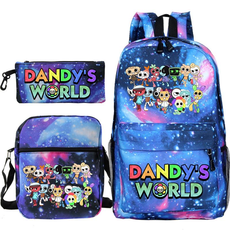 Dandy's World Game Merchandise Printed Primary and Secondary School Schoolbag Three-piece Popular Children's Backpack