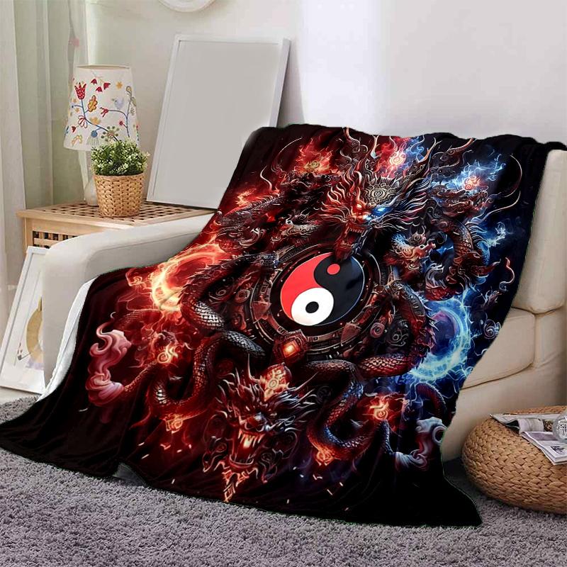 1pc Fiery T Rex Blanket Soft Throw for Home Decor, Gift Idea, for All Seasons .K042 80x120cm