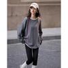 Demana Women's College Style Round Neck Sweatshirt with Contrast Drawstring