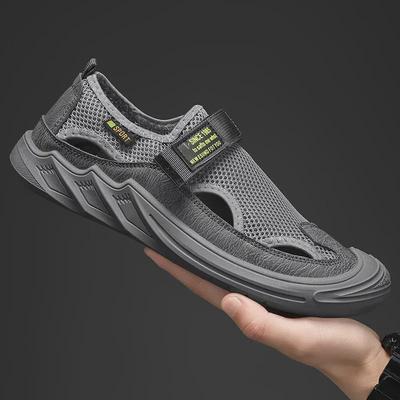 Men's Breathable Summer Sandals - Casual, Non-Slip Mesh Beach Shoes with Soft Sole and Hollow Design