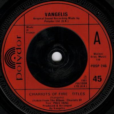 7inch Record VANGELIS  Chariots Of Fire  Titles POSP246 Polydor 1981 UK Dance  Electronica Used