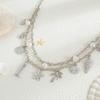 Mehrlagige Seestern Muschel Taillenkette Trendige Imitationsperle Sexy Bikini Goldfarbene Bauchkette für Frauen Mädchen Körperschmuck Geschenke