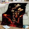Dream Butterfly Flower Cartoon Blanket,Soft Throw Blanket for Home Bedroom Bed Sofa Picnic Travel Office Rest Nap Cover Blanket