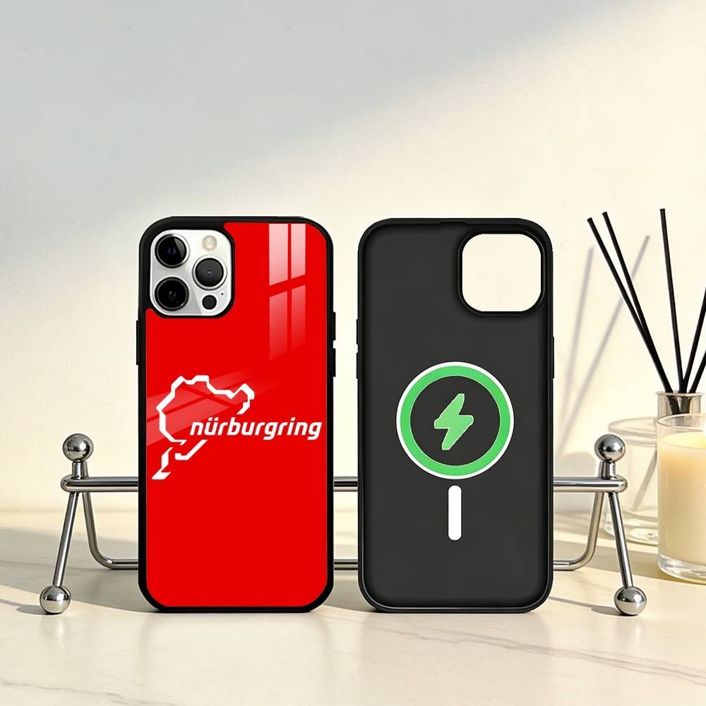 N-Nurburgring Sport Car Cool Phone Case For iPhone17,16,15,14,13,12,11 Plus,Pro Max Magnetic For Magsafe Wireless Charging