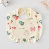 Ruffle Baby Drool Bibs: Pure Cotton Printed Lace Bibs