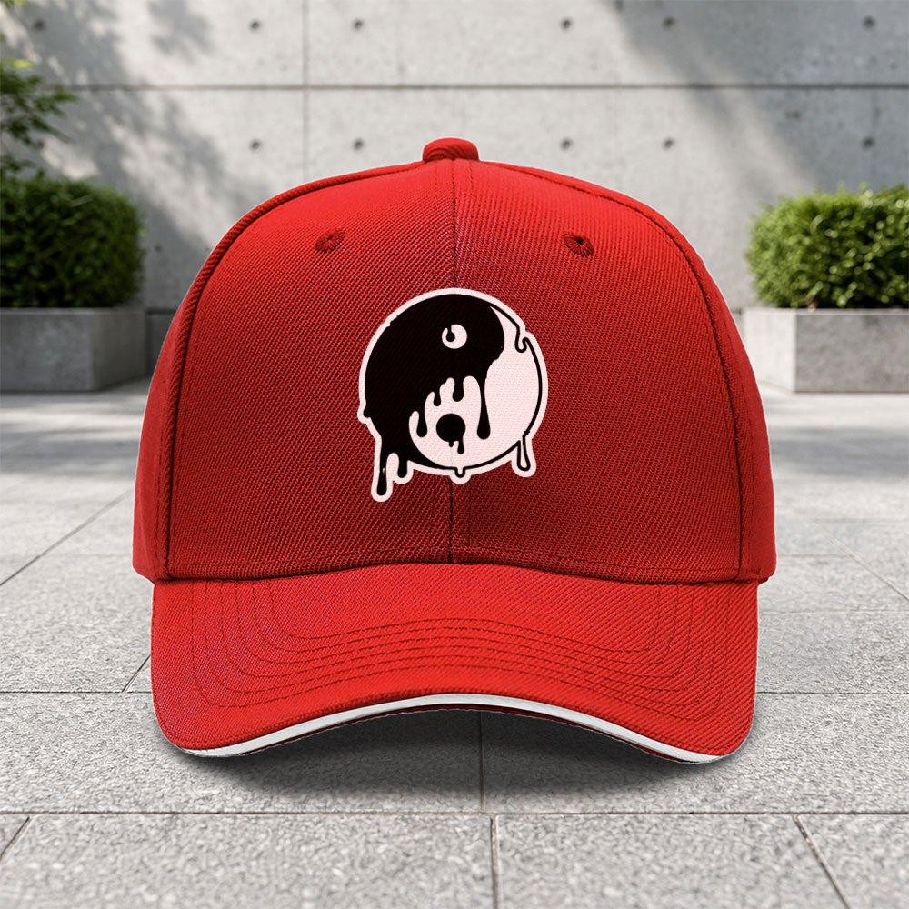 1pc Lava Tai Chi Adjustable Sandwich Baseball Cap Trendy Printed Craft Suitable For Outdoor Sports And Camping Enthusiasts