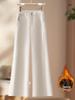 Chic High-Waisted Micro-Elastic Wide-Leg Pants - Women's 2026 Spring/Winter, Slimming, Warm, Loose, and Thickened.