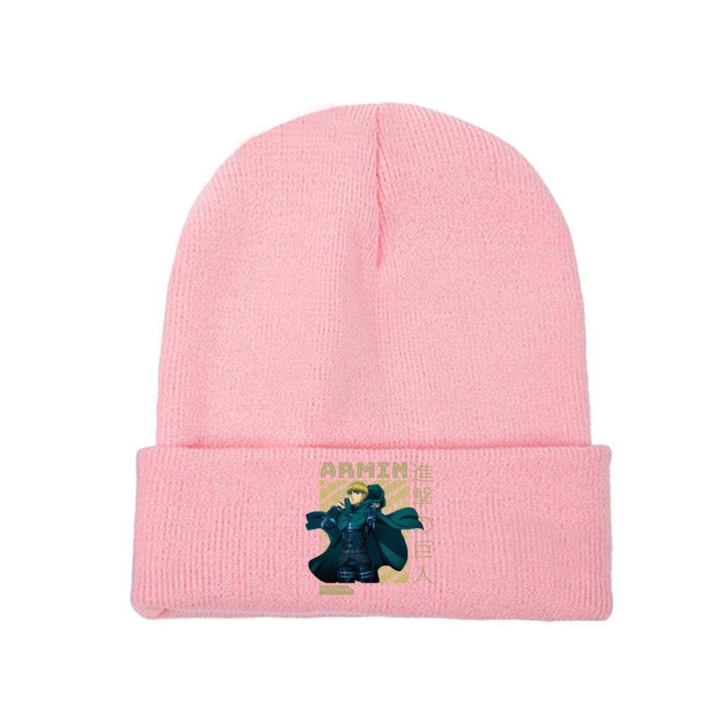 ARMIN from Attack On Titan Knitted Hat for Women Unisex Skullies Beanies Autumn Winter Hat Anime Hip Hop Melon Cap