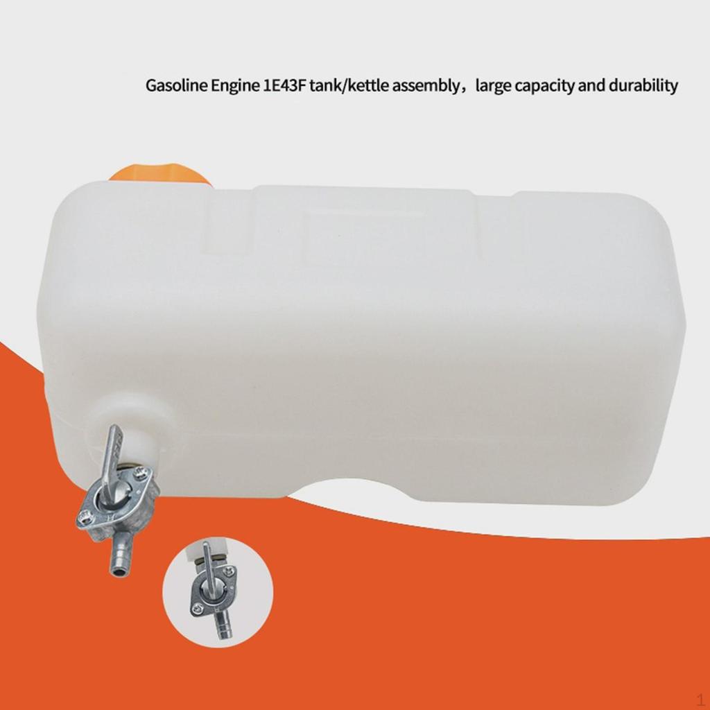 Fuel Tank Assembly with Valve Cock, Oil Box, Attachment, Container for 1E43F 2 Stroke Petrol