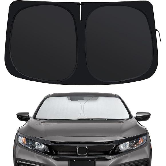 Windshield Sun Shade Compatible With Hyundai Sonata -2025, Front Window Shades Fit For Sonata, Foldable Car Sun Shield With Steering Wheel Sunshade