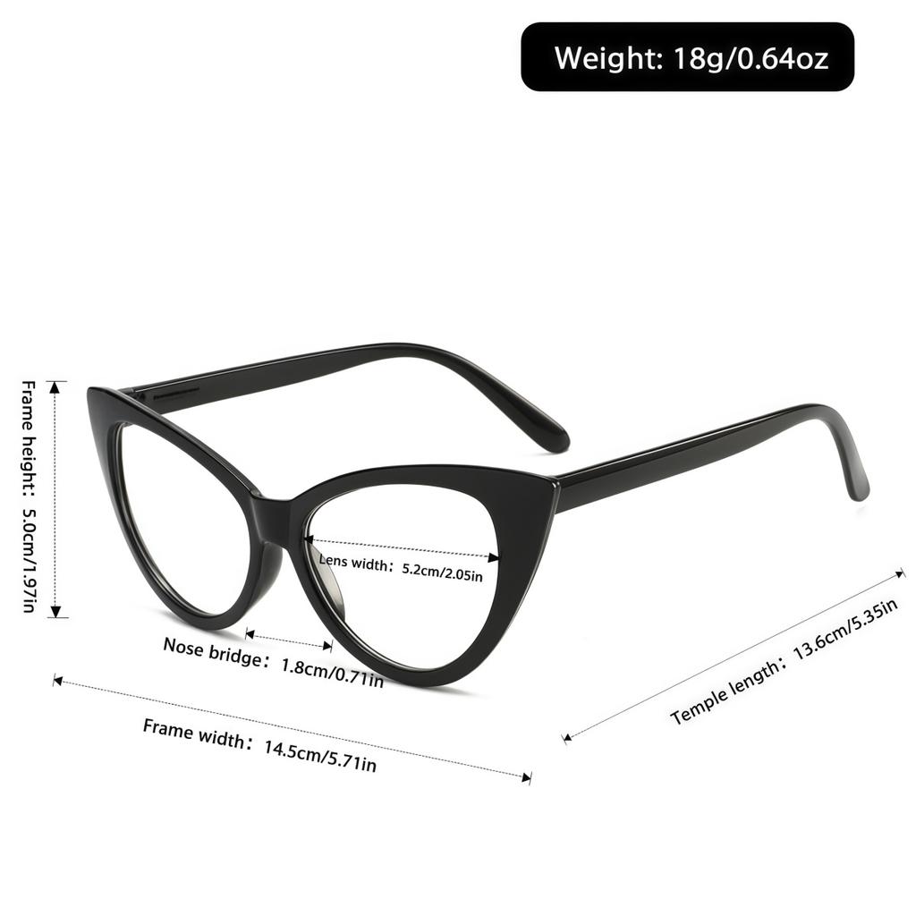1pc European and American retro style women's anti blue light cat eye flat mirror for watching TV, computer, mobile phone, anti
