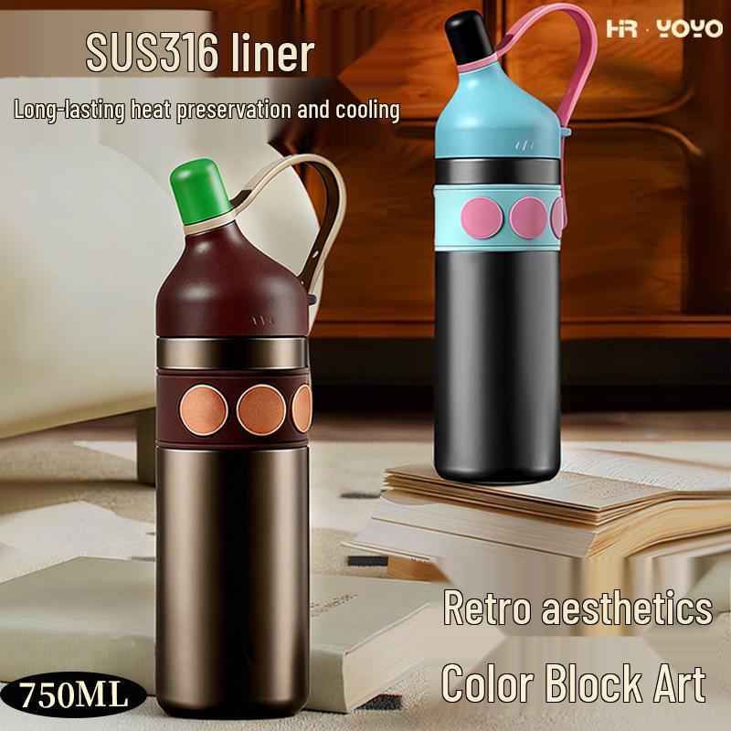 Stylish Large-Capacity Insulated Sports Water Bottle for Women