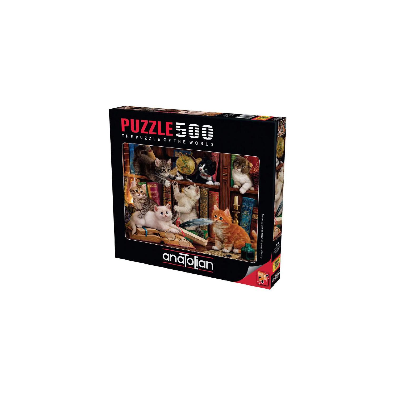 

Пазл на 500 елементів / Коти та книги - Код: 3618