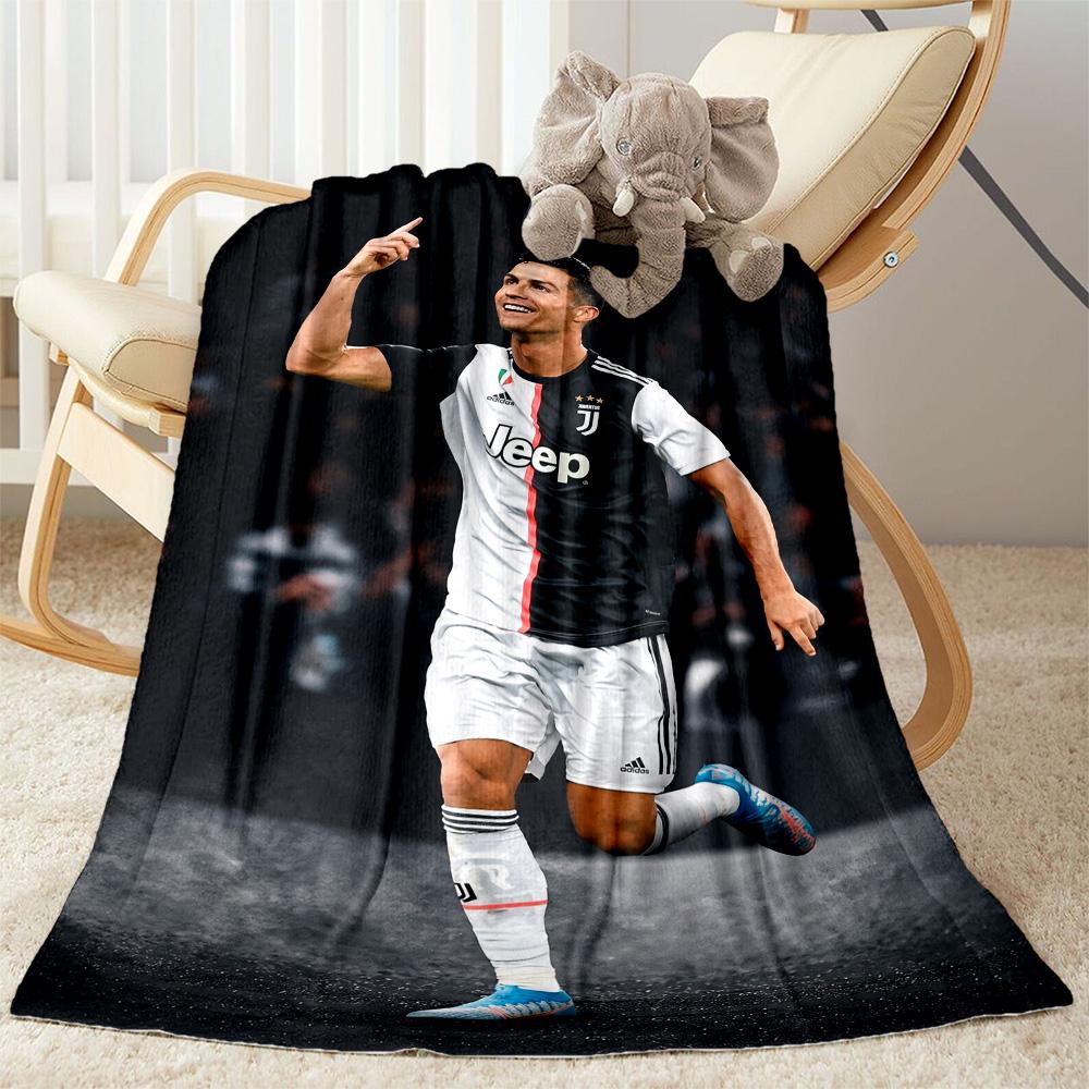 Ronaldo Juventus Action Blanket Soft & Cozy Suitable for Picnics Livingroom Office Chair All-Season Use Modern Style