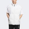 Adidas White Down Vest With Solid Color Printed Logo And Zipper Stand Collar Women Vests HR5238