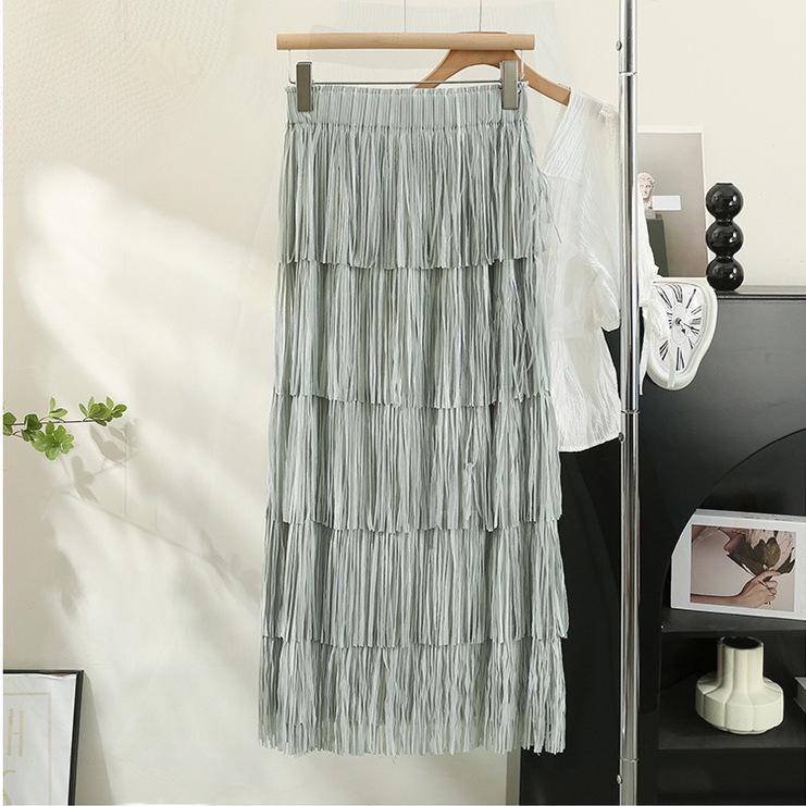 Retro Layered Tassel Skirt: Cross-Border Drape & Dynamic Style