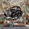 3d Graffiti Wallpaper Car 3d Wall Paper Cartoon Graffiti Wall Murals Living Room Bedroom Background Wallpaper