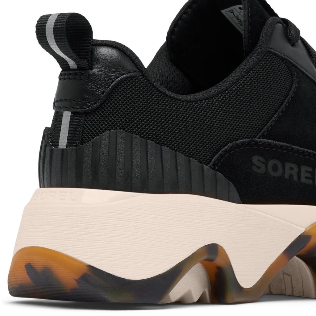 Sorel Kinetic Impact 2 Wonderlace Sneakers, Women's, Size 23.5cm, Black and Chalk, NL5097