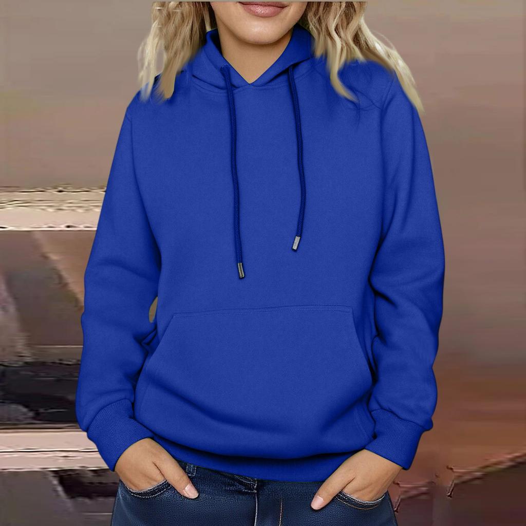 Women's Long Sleeve Oversized  Oversized Drop Shoulder Sleeves Women's Hooded Plush Sweatshirt