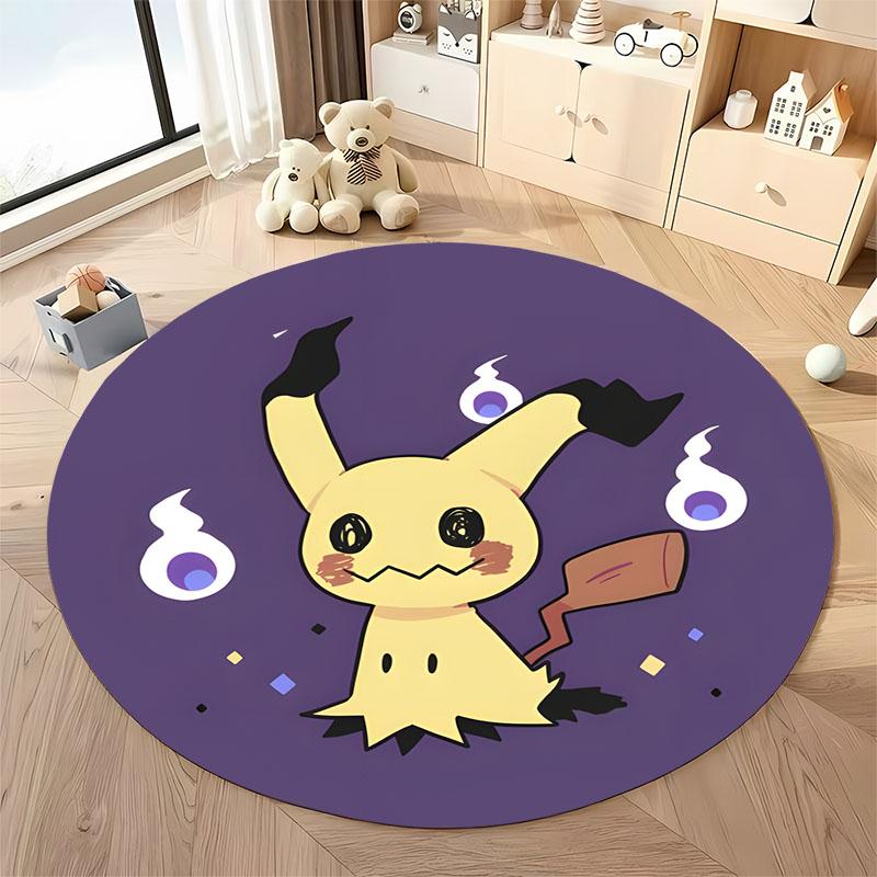 

Next Day Shipping ! Pokémon Mimikyu Print Round Rug Living Room Bedroom Decor Indoor Floor Mat Rug for Teens Adults Holiday Gift Diameter 60cm