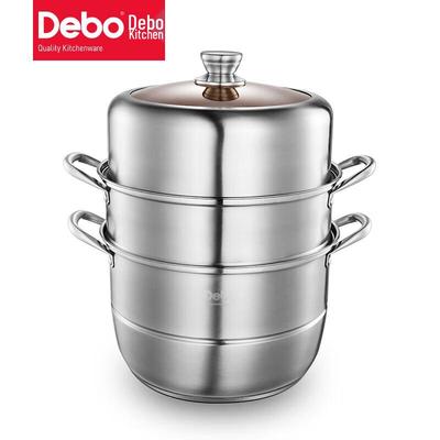Debo 30cm 304 Stainless Steel Double Steamer and Soup Pot